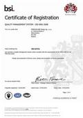 The certificate of Registration ISO 9001:2008  of Ferroxcube in Skierniewice, Poland