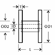 Dumb-bell-configured Powder Iron Cores